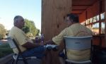 pat and earl waiting for customers