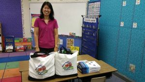 sharon getting supplies