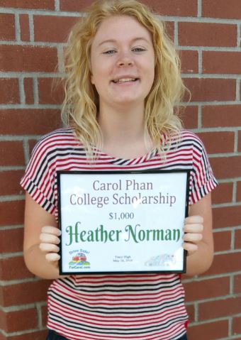 heather with certificate