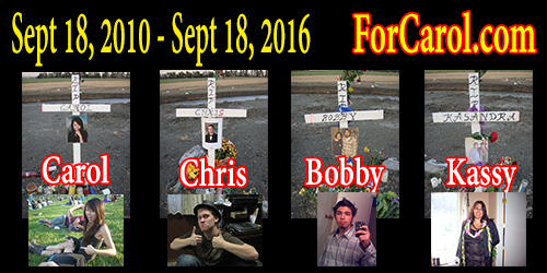 6 Years Ago Today We Lost Carol, Chris, Kassy, and&nbsp;Bobby